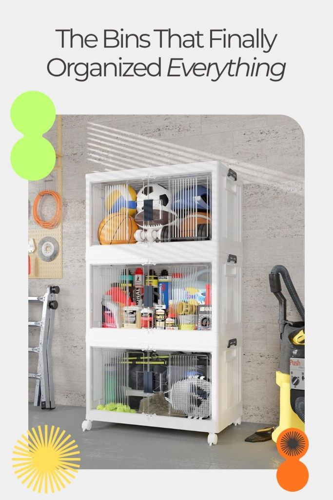 Large stackable storage bins with lids for home organization